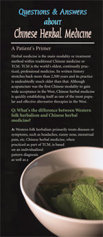 Q&A About Chinese Herbal Medicine Brochure